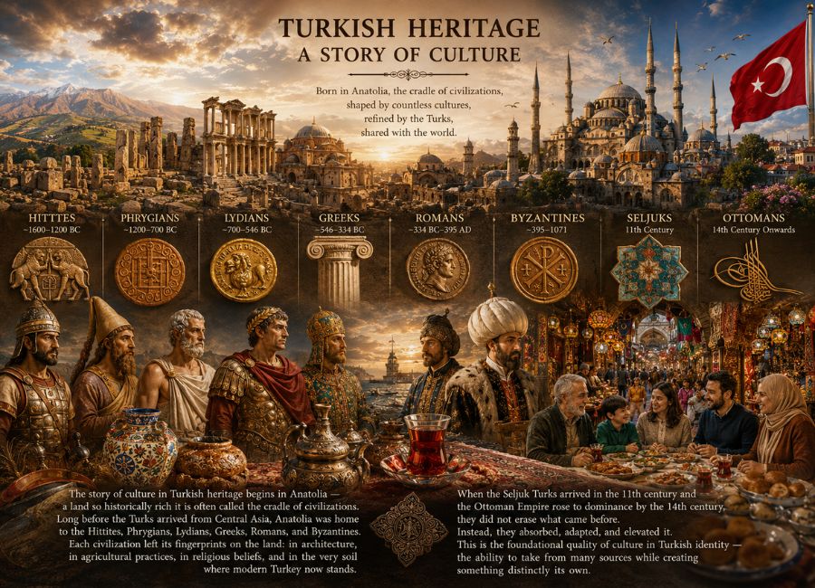 Ancient Anatolia birthplace of Turkish cultural heritage