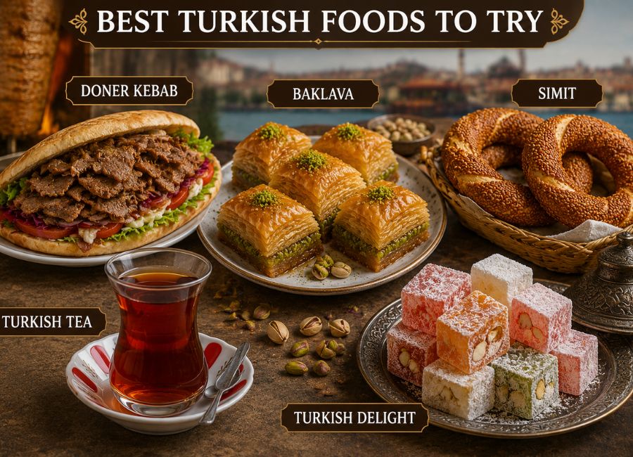 Traditional Turkish foods and desserts in Istanbul