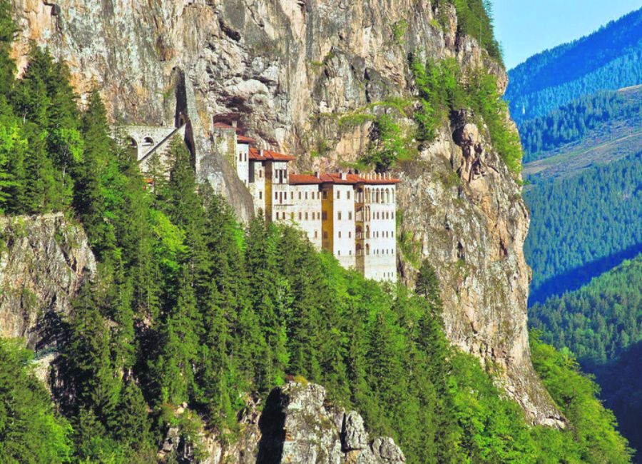 Autumn colors near Sumela Monastery in Turkey's Black Sea region