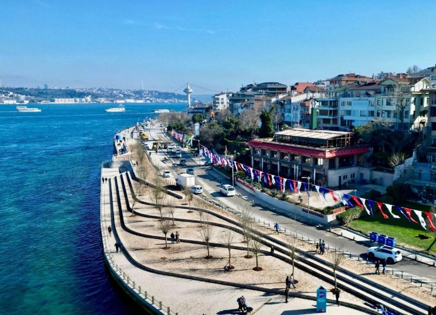 Asian side of Istanbul city showing local life and Bosphorus views