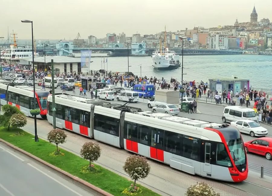 Public transportation and tram in Istanbul