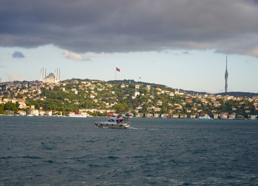Beautiful Istanbul city skyline and Bosphorus view
