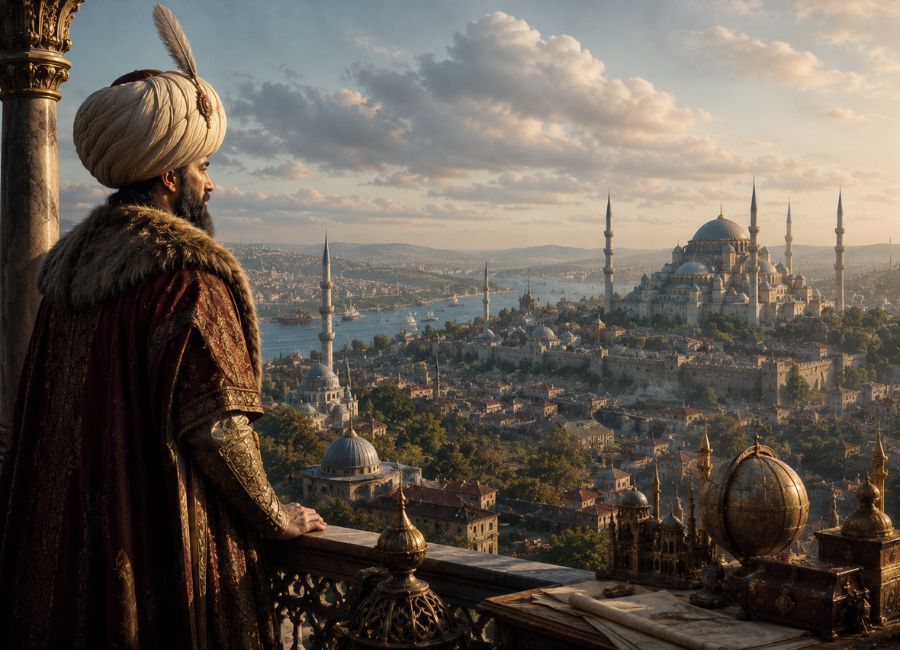 Sultan Suleiman the Magnificent during the golden age of the Ottoman Empire