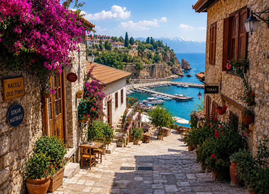 Antalya Kaleici old town romantic honeymoon spot