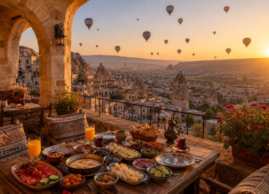 Cappadocia cave hotel breakfast daily honeymoon itinerary