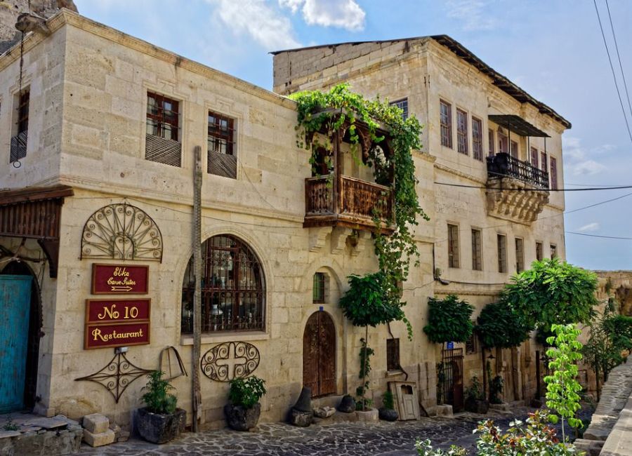 Traditional stone houses in a peaceful Cappadocia village