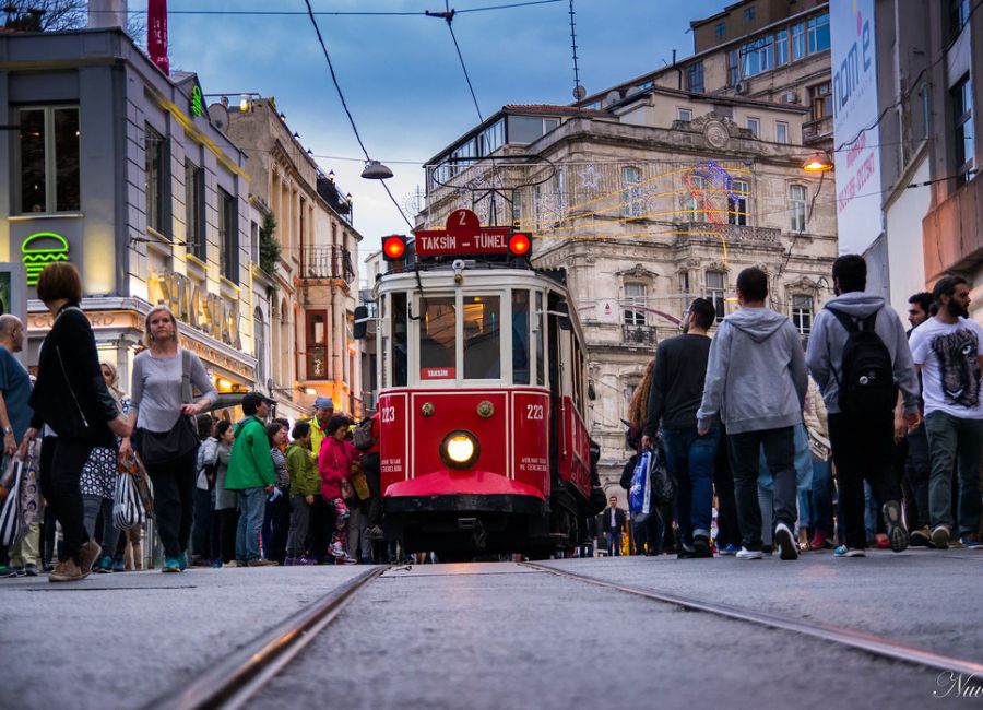 Historic tram in Istanbul