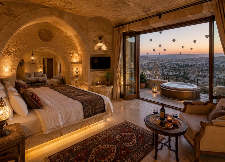Luxury cave hotel Cappadocia for honeymoon couples
