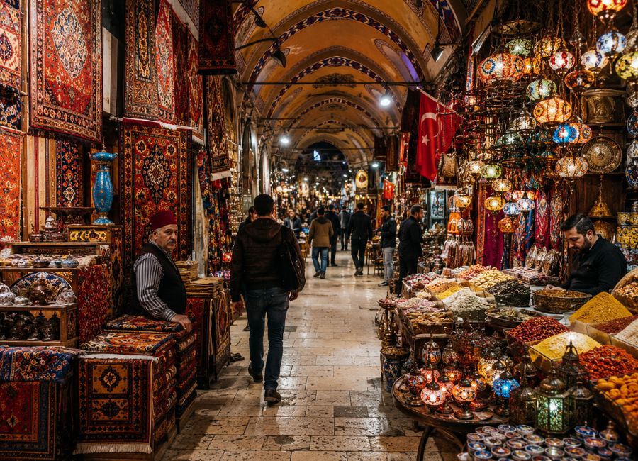 Grand Bazaar Istanbul reflecting Ottoman trade and commerce