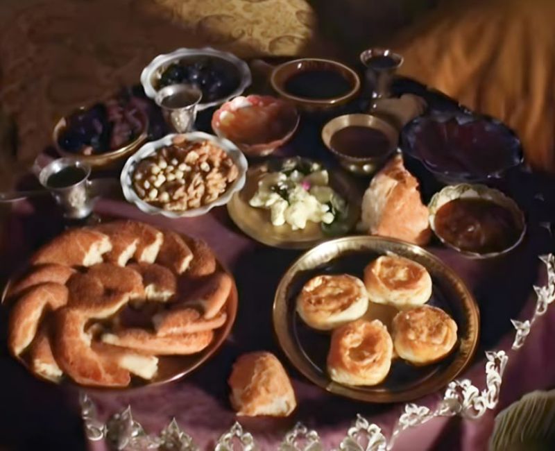 Ottoman era Turkish breakfast tradition and family dining culture