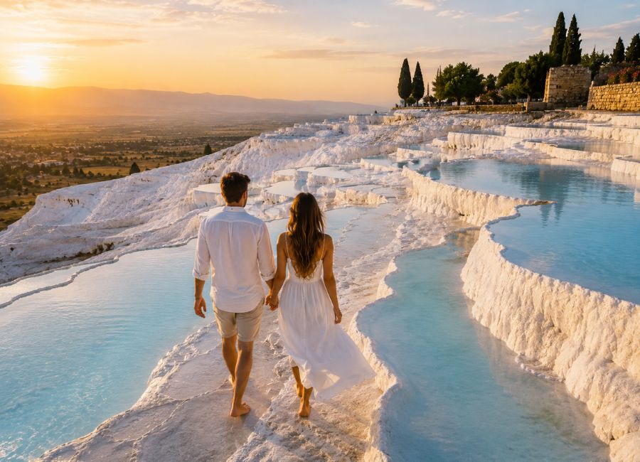 Pamukkale white terraces romantic honeymoon experience