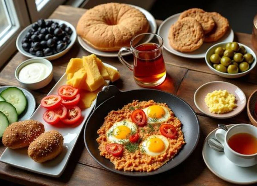 Regional Turkish breakfast styles from different parts of Turkey