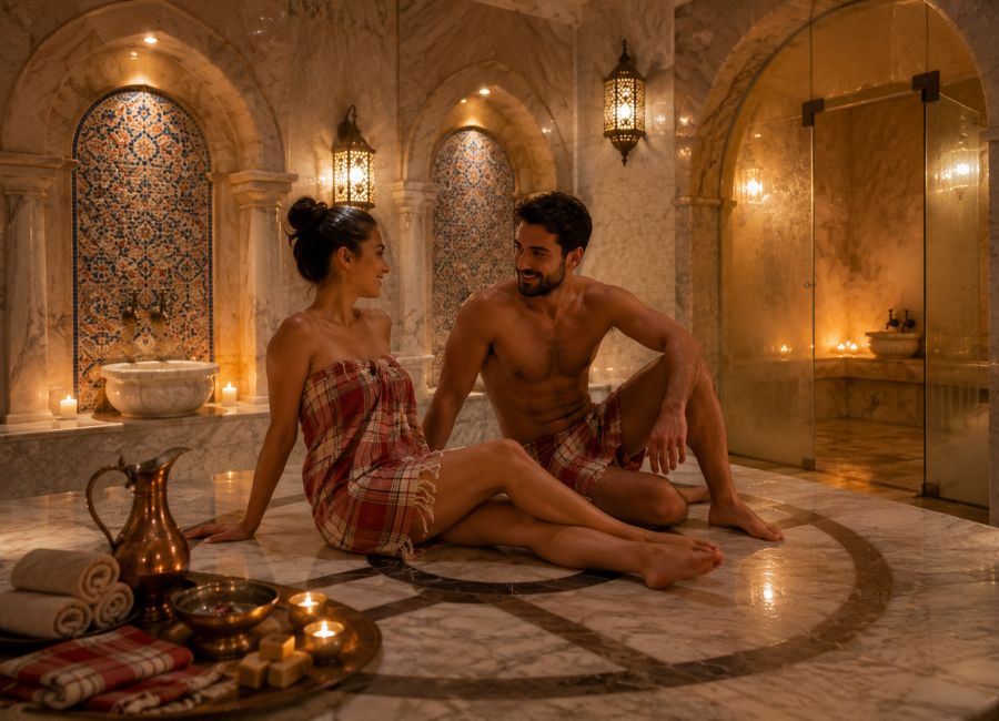 Turkish hammam romantic couples spa experience