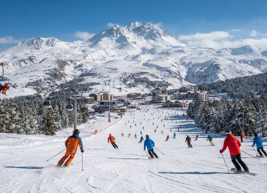 Ski resort in Turkey during winter