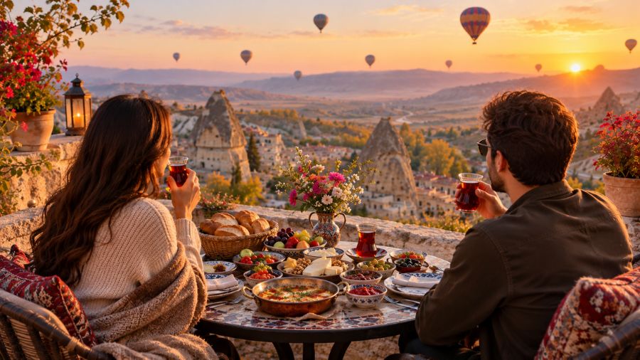 Romantic breakfast experience in Cappadocia Turkey