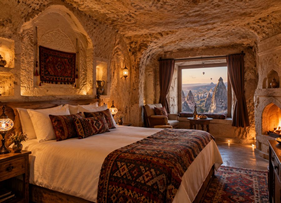 Cappadocia cave hotel in November