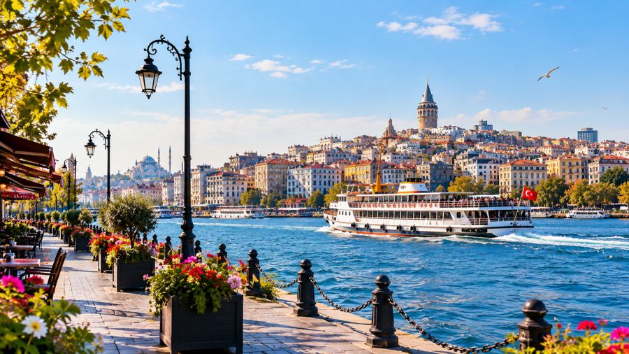 Istanbul Bosphorus waterfront for honeymoon couples