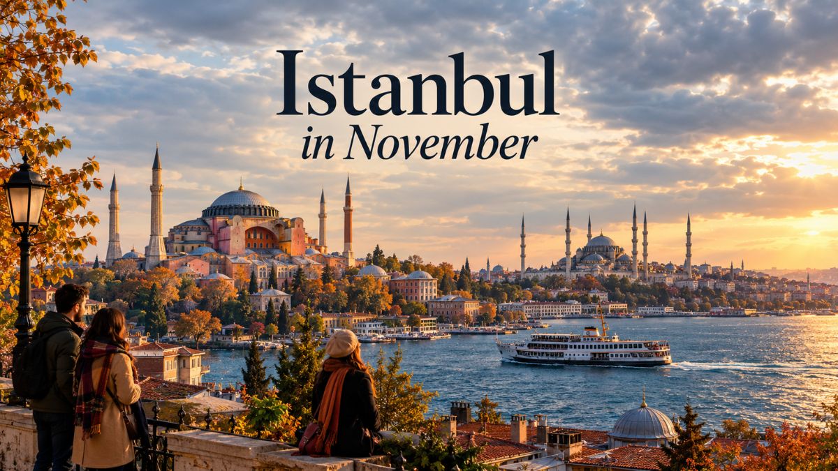 Istanbul in November with Hagia Sophia and Bosphorus