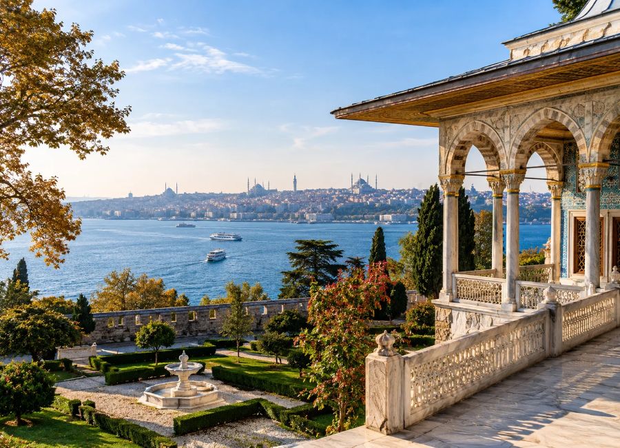 Bosphorus view from the Fourth Courtyard of Topkapi Palace